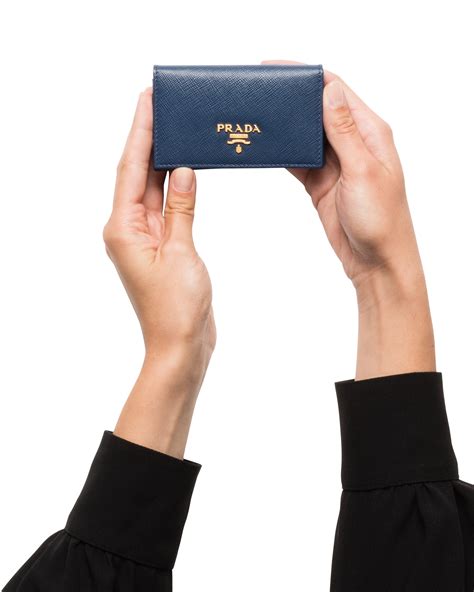 portacarte prada fiocco donna|Saffiano Leather Card Holder .